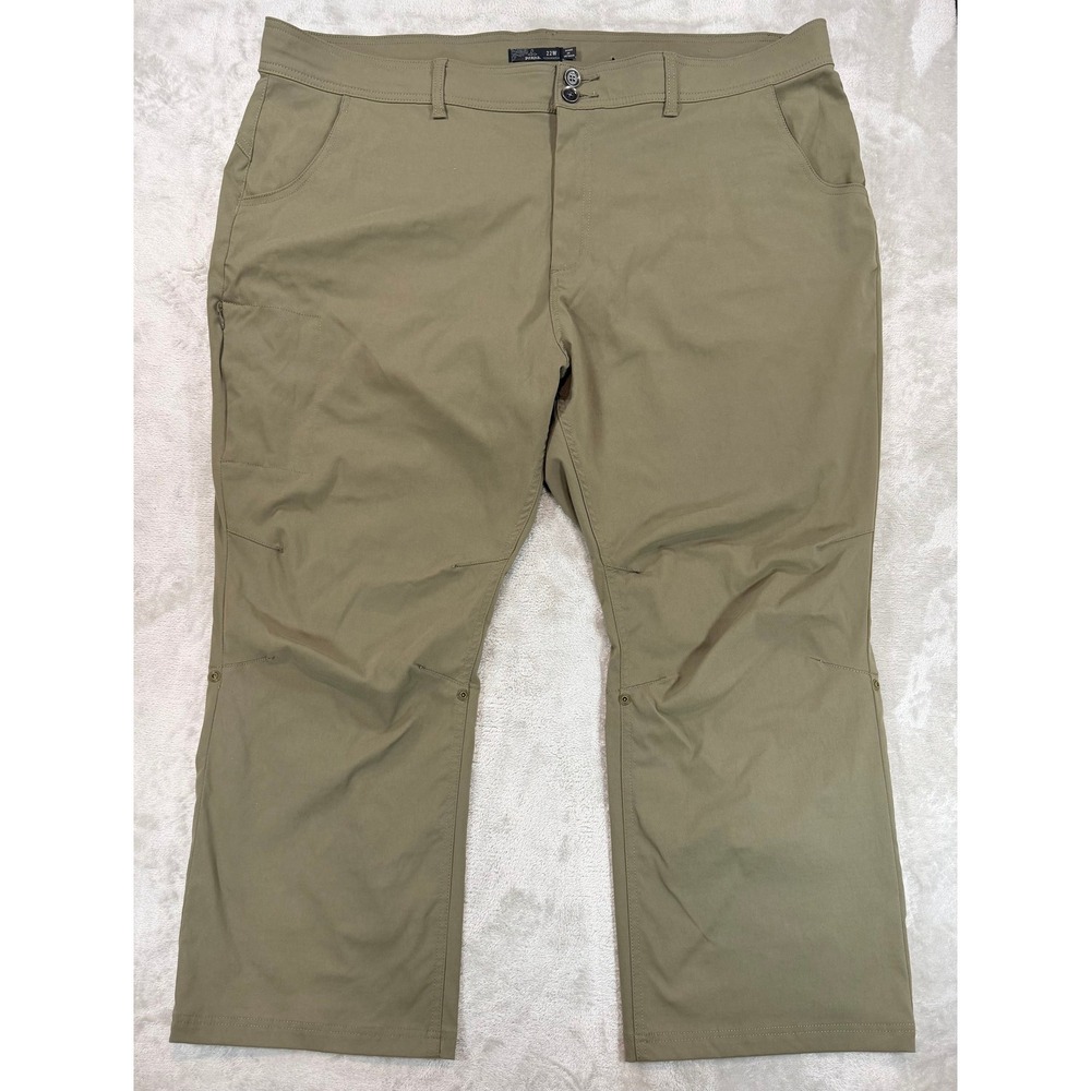 PrAna Womens Hiking Pants Halle Straight Leg Cargo Khaki Tan 22W